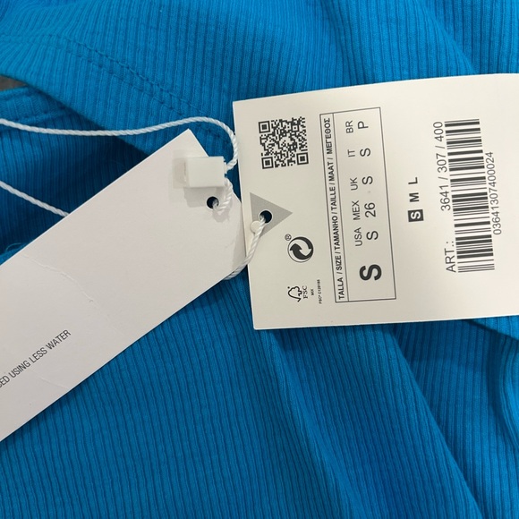 Blue Zara mini dress with adjustable top and cut out 
Size S - Picture 4 of 4